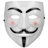 Beyaz Renk Pembe Yanaklı İthal V For Vendetta Maskesi (5263)