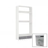 BEYAZ YAPIŞKANLI DUVAR ORGANİZERİ PLASTİK 3 RAF=14CM-19CM-30CM - 2 ÇEKMECE=40CM - 6 ASKI 19 PARÇA (5263)