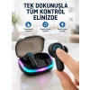 Bluetooth 5.4 Tws Kablosuz Kulaklık Quad Enc Mikrofonlu Rgb Şarj Kutulu Hd Ses