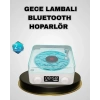 Bluetooth Hoparlörlü Gece Lambası Dijital Saat Ekranlı Su Dalgası Efektli Dekoratif
