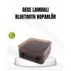 Bluetooth Hoparlörlü Gece Lambası Dijital Saat Ve Ambiyans Işığı Çok Amaçlı