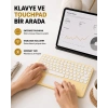 Bluetooth Klavye – Kablosuz, Sessiz Tuşlu, Android İos Windows Uyumlu, Kompakt Taşınabilir Tasarım