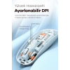 Bluetooth Usb Çift Modlu Sessiz Mouse, Şeffaf Mıknatıslı Kapaklı, Type-c Şarjlı, Dpı Ayarlı, Kablosuz 10m Çekim Mesafeli, Masaüstü Kısayol Tuşlu, Taşınabilir Şarjlı Mouse Siyah