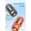 Bluetooth Usb Çift Modlu Sessiz Mouse, Şeffaf Mıknatıslı Kapaklı, Type-c Şarjlı, Dpı Ayarlı, Kablosuz 10m Çekim Mesafeli, Masaüstü Kısayol Tuşlu, Taşınabilir Şarjlı Mouse Beyaz
