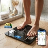BLUETOOTH - VÜCUT ANALİZLİ DİJİTAL BASKÜL TERAZİ TARTI 180KG/50G YAĞ -SU -KAS ORAN -BMI (5263)