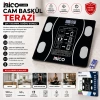 BLUETOOTH - VÜCUT ANALİZLİ DİJİTAL BASKÜL TERAZİ TARTI 180KG/50G YAĞ - SU - KAS ORAN - BMI İ11-023 (5263)