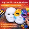 Boyanabilir Surat Model Maske – Lastikli | Kendin Tasarla (5263)