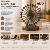 BÜYÜK AIN DUBAİ METALİK DÖNME DOLAP BİBLOSU - DEKORATİF SÜS EŞYASI KROM - BAKIR (5263)