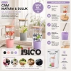 CAM 1000ML MATARA - SULUK BAMBU KAPAK - SIZDIRMAZ SİLİKONLU ÇELİK PİPET KORUYUCU SİLİKON ALTLIK - KILIF (5263)