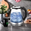 CAM - LEDLİ KETTLE 1.8LT  GİZLİ REZİSTANS - KABLOSUZ 360 DERECE GÖVDE 1500W SK-8033 (5263)