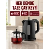Çaycı Cam Demlikli 1800w Güçlü Ve Sıcak Tutmalı Elektrikli Çay Makinesi