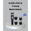 Çelik Bıçaklı Unisex Şarjlı Tıraş Makinesi – Sessiz Motor, Kablosuz Ve Ayarlanabilir