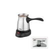 ÇELİK ELEKTRİKLİ CEZVE TÜRK KAHVE MAKİNESİ - 6FİNCAN=500ML 360° KABLOSUZ KULLANIM KATLANIR KULP 600W SCM-9039 (5263)