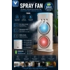 Vothoon Çift Başlıklı Sprey Fan Nemlendirici Ve Renkli Led Işıklı Beyaz
