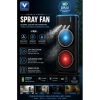 Vothoon Çift Başlıklı Sprey Fan Nemlendirici Ve Renkli Led Işıklı Siyah