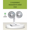 Çift Kafalı Masaüstü Ve Duvar Tipi Sessiz Usb Şarjlı Fan