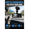 Çift Kameralı Wifi Araç Kamerası 170° Geniş Açı Full Hd Araç İçi Kayıt Sistemi