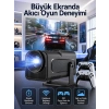 Çift Kollu Game Box Projeksiyon Cihazı Kumandalı Android Tv Dahili Hoparlör