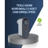 Çocuk Korumalı Termal Priz – 3lü Usb Şarj Ve Akım Koruması