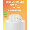 Çok Amaçlı Kullanım İçin Kablosuz Yapışkanlı 3 Lü Uzaktan Kumandalı Led Spot Lamba