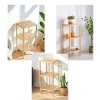 ÇOK AMAÇLI RAF - ORGANİZER 3 KATLI AHŞAP - BAMBU 36X32X80CM (5263)