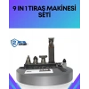 Çok Fonksiyonlu 9’u 1 Arada Tıraş Makinesi Şarjlı Saç Sakal Düzeltici