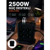 Çoklu Priz 8 Çıkışlı 4 Usb 2 Type-c Anahtarlı Dikey Priz Kulesi