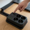 Çoklu Priz Uzatma Kablosu 4 Soket + 4 USB + 2 Type-C – Termal Akım Korumalı, Isıya Dayanıklı, Çocuk Korumalı Güvenli Priz 100-250V (5263)
