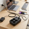 Çoklu Priz Uzatma Kablosu 4 Soket + 4 USB + 2 Type-C – Termal Akım Korumalı, Isıya Dayanıklı, Çocuk Korumalı Güvenli Priz 100-250V (5263)