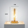 Dalgalı Silindirik Kristal Kareli Model LED Masa Lambası – Gold Tabanlı, Dokunmatik, 3 Renk Işık Modlu, Şarjlı Modern Dekoratif Gece Lambası (5263)