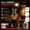 DEKORATİF GAZ LAMBASI GAZ KARTUŞ UYUMLU TAŞINABİLİR - CAM HAZNELİ ISIYA DAYANIKLI (5263)