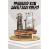 Deniz Feneri Kum Saati Ahşap Görünümlü Vintage Tarz Biblo