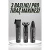 Dijital Göstergeli 3 Başlıklı Tıraş Makinesi Islak Kuru Lazer Öncesi Günlük