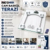DİJİTAL - PİLLİ KARE BANYO BASKÜL TERAZİ TARTI LCD EKRAN 180KG/0.1G 30X30CM İ11-025 (5263)