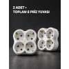 Duvar Tipi 4 Çıkışlı Priz Çoğaltıcı Kablosuz Kompakt Tasarım 2 Adet
