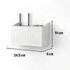 Duvar Tipi Wi-Fi Modem Saklama Kutusu(Beyaz) – Kablo Düzenleyici Router Raf Organizer (5263)