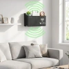 Duvar Tipi Wi-Fi Modem Saklama Kutusu(Siyah) – Kablo Düzenleyici Router Raf Organizer (5263)