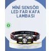 El Sensörlü Led Far Suya Dayanıklı Şarjlı Kafa Lambası