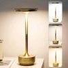 Eskitme Gold Kasa Dokunmatik Şarjlı Masa Lambası – 3 Renk Işık Modlu, LED Aydınlatmalı, Modern &amp; Dekoratif Abajur (5263)