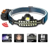 Fithome W690 7 Aydınlatma Modlu Xpe Cob Led Sensörlü Dahili Pilli Usb Şarj Edilebilir Kafa Feneri