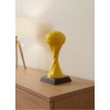 Futbol Toplu Sarı Kupa 21cm Masaüstü Dekor Ödül Figürü