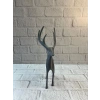 Geyik Figürü Gri Modern Salon Ve Raf Dekoru