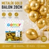 GM-110-39 METALİK - ALTIN BALON 11'' - 28CM - 100 PARÇA (5263)