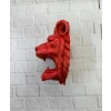Gold Kırmızı Aslan Duvar Dekoru Asılabilir Hediyelik 3d Heykel 20x21 Cm