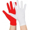 Gösteriler İçin 1 Çift Kırmızı Beyaz Pandomim Eldiveni Çocuk Boy (5263)