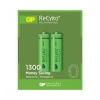 GP RECYKO 1300mAh AA ŞARJLI KALEM PİL 132C133  2Lİ KART (5263)