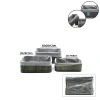 GRİ 3 BOY D.DÖRTGEN BAMBU KENAR ORGANİZER SEPET AHŞAP ALTLIK - BEZLİ 25X14-28X18-20X30CM (5263)