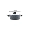 GRİ 7 PARÇA GRANİT TENCERE - TAVA SETİ 20-24CM DERİN - 27CM BASIK CAM KAPAK TENCERE - 26CM TAVA (5263)