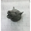 Gri Kurt Duvar Biblosu Güçlü Detaylı Dekoratif Tasarım 25x19 Cm