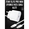 Güç Adaptörü Ve Kablosu Şarj Aleti 15/15 Pro Max Uyumlu Hızlı Şarj
